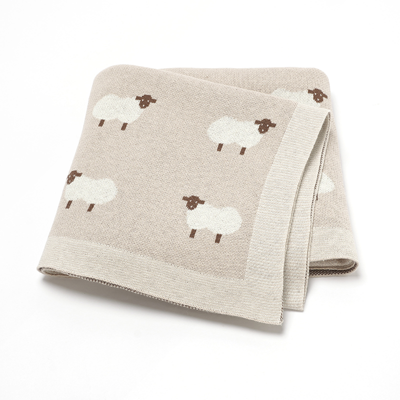 Baby Products Organic - Cute Sheep Print mussola neonato ragazzi