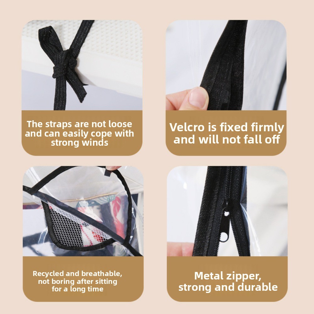 Stroller Rain Cover - Passeggini trasparenti Copertura antipioggia Antivento Impermeabile